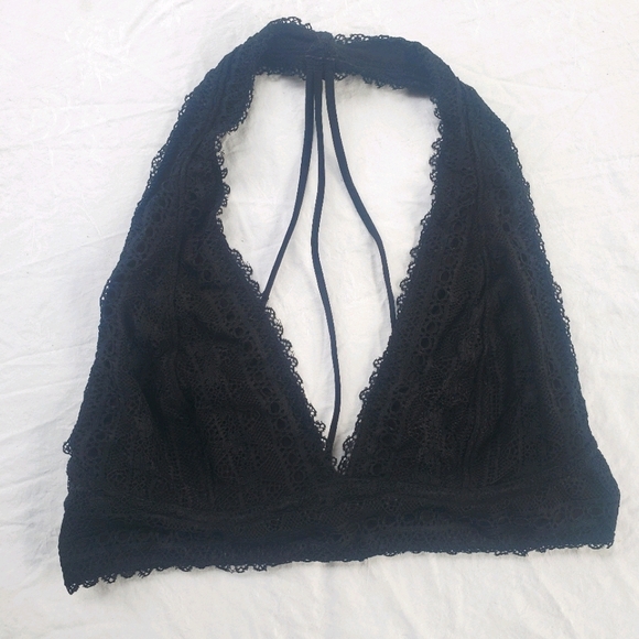 Urban Outfitters Other - Black Lace Halter Out From Under Bralette Size M